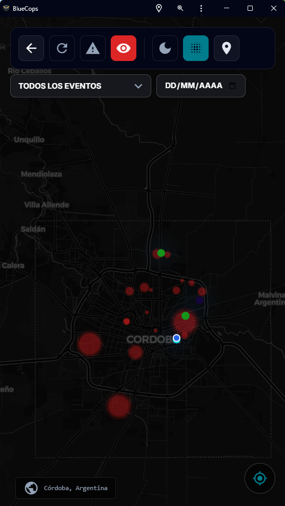 Mapa operativo de BlueCops