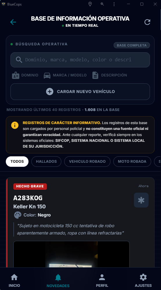 Novedades en BlueCops